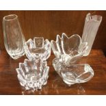 A collection of Danish moulded glasses. Est. £10 -