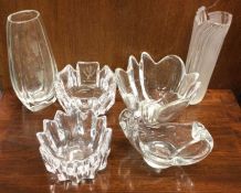 A collection of Danish moulded glasses. Est. £10 -