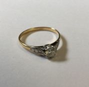 A good diamond single stone ring in stylish claw m