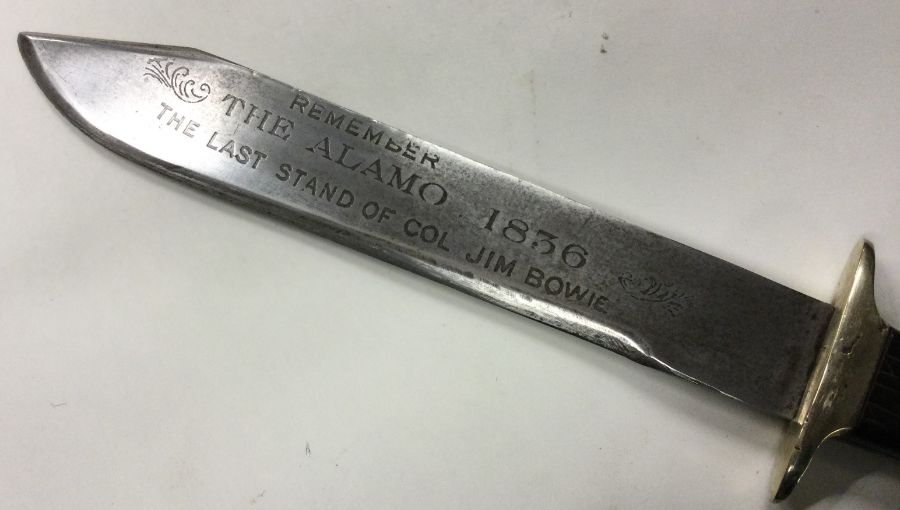 A commemorative Bowie knife engraved with 'Remembe - Image 2 of 2