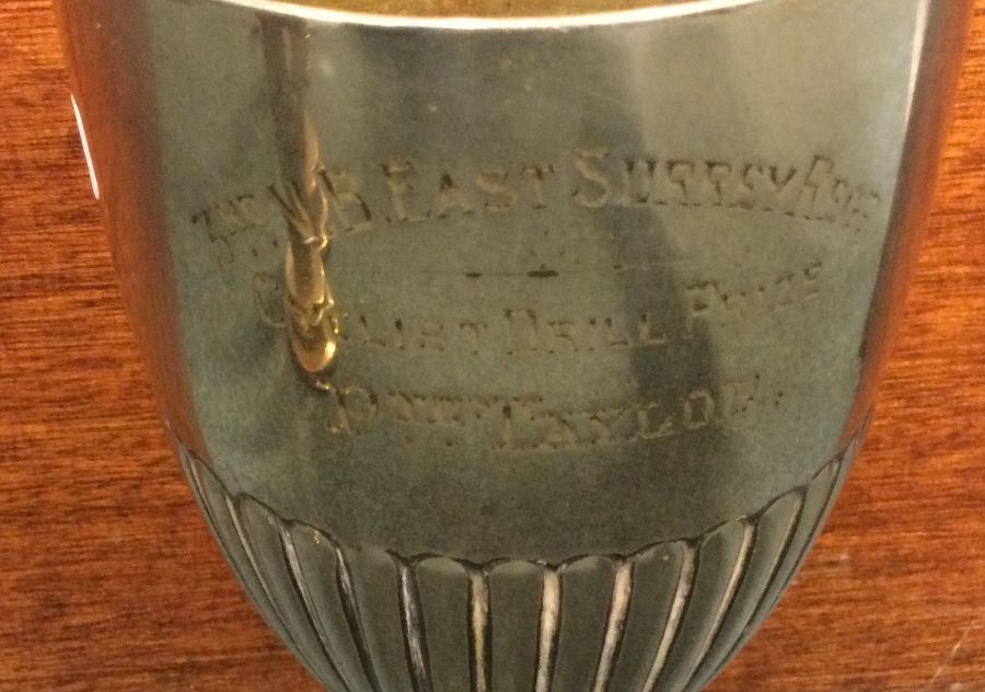 A silver plated Military trophy cup presented to ' - Image 2 of 2