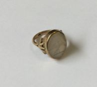 A good antique hard stone ring. Approx. 6 grams. E