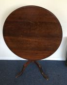 A Victorian mahogany pedestal table. Est. £50 - £8