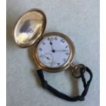 A gent's gold plated pocket watch. Est. £10 - £20.