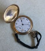 A gent's gold plated pocket watch. Est. £10 - £20.