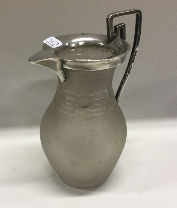 A Victorian silver mounted glass lemonade jug. Est. £150 - £200. - Image 2 of 2