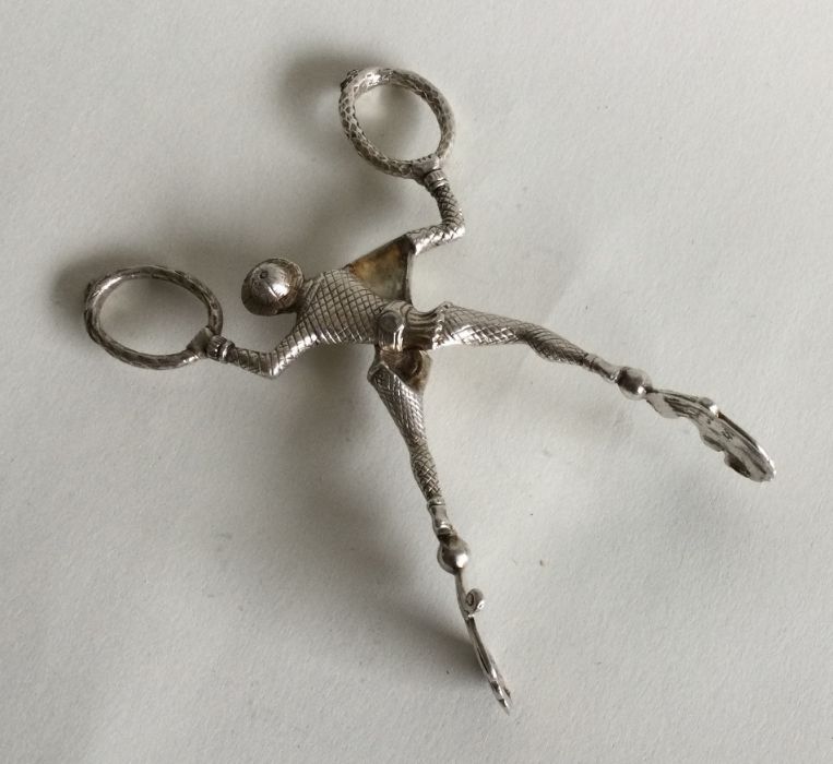 An unusual paid of sugar scissors in the form of a - Image 2 of 2