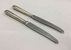 A pair of silver handled knives. Sheffield. by Map