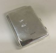 A gent's silver card case with fitted interior. Sh