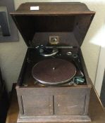 An old HMV gramophone.