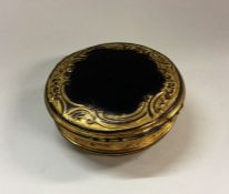 AN 18th Century silver gilt and agate box with tor