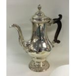 An early George III silver baluster shaped coffee