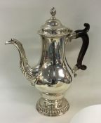 An early George III silver baluster shaped coffee