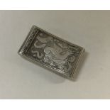 A good quality George III silver snuff box of shap