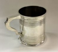 A heavy Victorian silver half fluted christening c