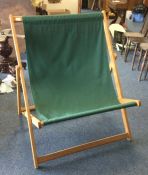 A large deck chair.