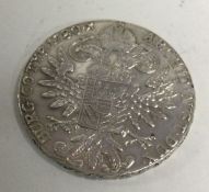 A German silver coin dated 1780. Approx. 24 grams.