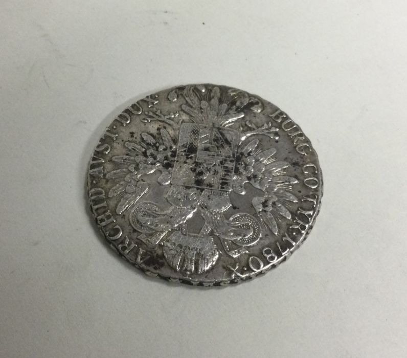 A German silver coin dated 1780. Approx. 24 grams. - Image 2 of 2