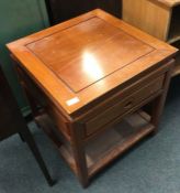 A Continental single drawer bedside cabinet.