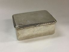 A 19th Century French silver hinged top snuff box.