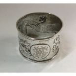 A good Chinese silver napkin ring. Punched to inte