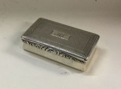 A fine quality silver table snuff box with engine