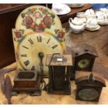A group of old clocks etc.