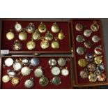 A large collection of modern pocketwatches.