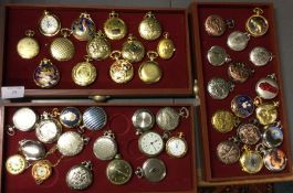 A large collection of modern pocketwatches.