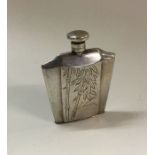 A stylish Japanese engraved silver scent bottle. M