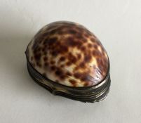 A large silver gilt snuff box in the form of a she