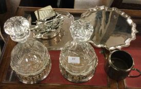 A good collection of silver plated ware.