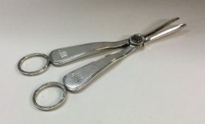 A Victorian pair of silver grape scissors. London