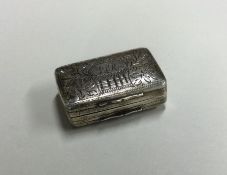 A good Georgian silver vinaigrette with bright cut