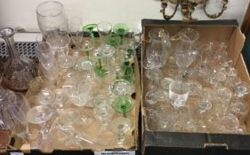 Two boxes of good cut glass.