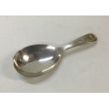 HESTER BATEMAN: A George III silver caddy spoon wi