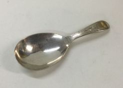 HESTER BATEMAN: A George III silver caddy spoon wi