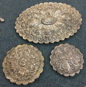 A good set of three Continental silver mirrors. Es