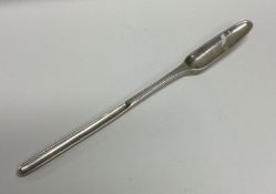 A Georgian silver marrow scoop with bright cut dec