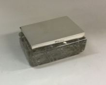 A good Victorian silver and glass stamp case. Lond