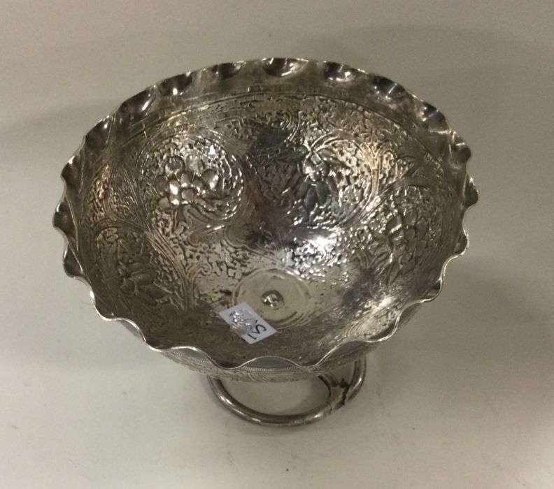 An Asian silver bowl with unusual foot. Approx. 66 - Image 2 of 2