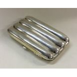 A good quality heavy four finger cigar case with h