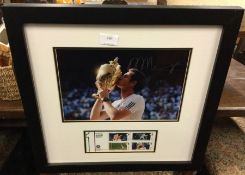 An Andy Murray signed picture.