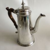 A good Georgian bachelor's silver teapot of plain