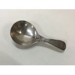 HESTER BATEMAN: A George III silver caddy spoon wi