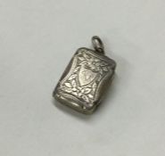 A Victorian silver vinaigrette. Birmingham 1886. A