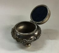 LUEN HING: A Chinese silver jewellery box with cha