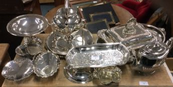 A large quantity of silver plated ware.