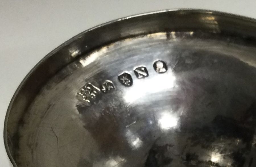 A good Georgian silver goblet with reeded base. Lo - Image 2 of 2