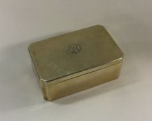 A heavy silver gilt snuff box with lift-off cover.